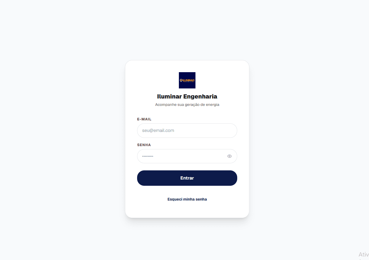 Portal do cliente white-label do Solaris visualizado em um celular
